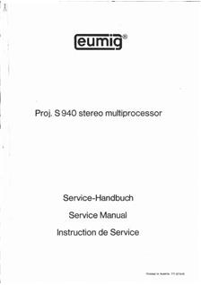 Eumig S 940 manual. Camera Instructions.